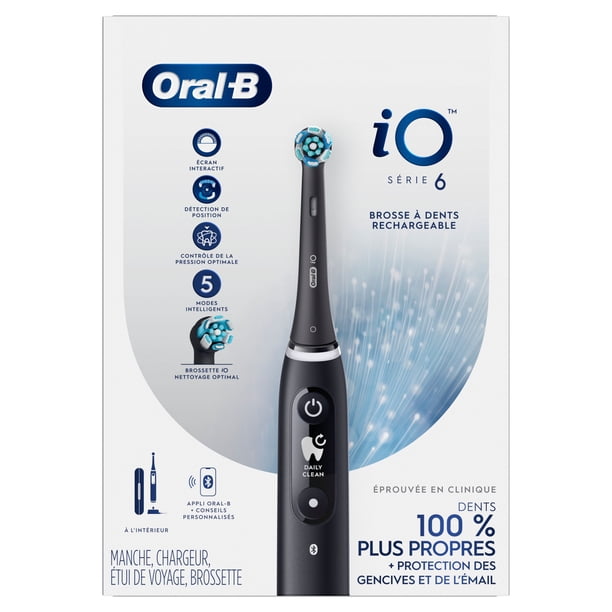 Oral-B iO Series 6 Electric Toothbrush with Brush Head, Black Lava