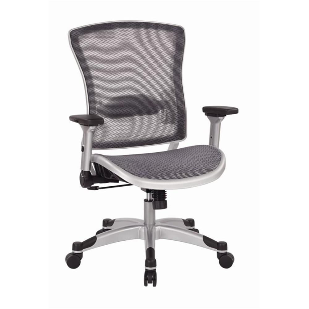 Office Star Executive Breathable Mesh Back Chair with Flip Arms')
