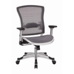 Office Star Chaise de dos en mesh respirante avec bras en flip')