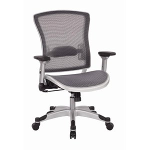 Office Star Executive Breathable Mesh Back Chair with Flip Arms')