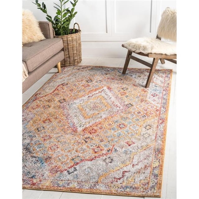 Unique Loom 3143153 8 x 10 Pi. Brighton Tapis Rectangulaire&44; Orange