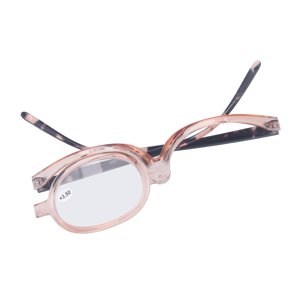 Magnify Makeup Glasses, Exquisite Makeup Reading Glasses Flip Lens Rotate 180 Degrees  for Reading for the Old +3.50