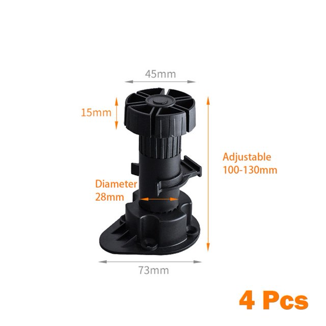 4pcs Cabinet Legs Plinth Feet Adjustable Base Furniture Foot Carcase For Home