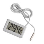 Alupre Mini LED Détecteur numérique de température Capteur de sonde numérique LCD Thermomètre