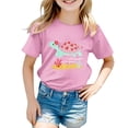 thumbnail image 1 of Vêtements pour Filles, Jolis Graphiques, T-Shirts à Manches Courtes pour Filles, Chemises d'Été pour Filles, Col Rond, Vêtements 4T pour Filles, Tenue pour Fille, 1 of 3