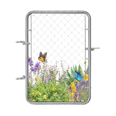 VEVOR Clôture à Maillons de Chaîne pour Portail, Convient aux Poteaux de Clôture de Jardin 2-6 Pi x 4 Pi, Non Inclus