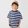 thumbnail image 2 of Akiihool Hauts, T-Shirts et Chemises pour Garçons T-Shirts à Manches Courtes d'Été à Col Rond pour Enfants une Pièce (Bleu Foncé, 3-4 Ans), 2 of 4