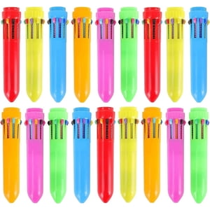 RETON Shuttle Stylos à bille, rétractables, 10-in-1, Encre multicolore, paquet de 18