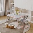 thumbnail image 2 of Kojooin 3-Piece Folding Card Table & Chairs Set, Portable Dining/Game Table with PU Cushions, Space-Saving, 2 of 7