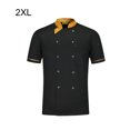 thumbnail image 4 of Baohd Polyester Restaurant Cuisine Uniforme - Résistant à l'Usure et Colorfast Facile à Entretenir Chemise Chef Cuisson Manches Noir XXL, 4 of 6