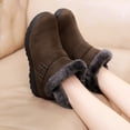 thumbnail image 4 of Chaussures pour Femmes Grande Taille Isolation Extérieure Bottes de Neige pour Femmes Bout Rond Chaussures à Enfiler Décontractées Bottes à Fermeture Éclair Chaussures pour Femmes en Liquidation, 4 of 9