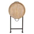 thumbnail image 3 of Table pliante ronde hometrends en bois et en métal, 3 of 4