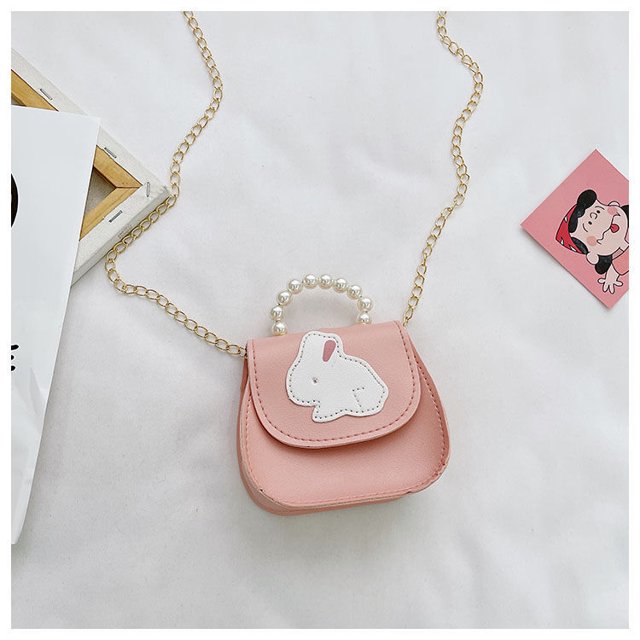 Little Girls' Cute Rabbit Crossbody Purse Small Bow Shoulder Bag Handbag for Kids - Pink,Bunny