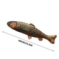 thumbnail image 3 of C-924 Black B Simulation Trout Fish Plush Toy 60Cm Cotton Material Soft Stuffed Animal Gift #82C32, 3 of 6