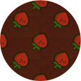 thumbnail image 1 of Ahgly Company Tapis d'Intérieur Ronds de Style Transitionnel Lavables à la Machine, Rouge Brun, 8 Pieds Rond, 1 of 7