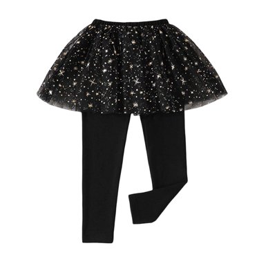 Girl Sweatpants Girls Soccer Leggings Toddler Children's Leggings Girls' Prints Trousers Two Culottes Spring Autumn Shaggy Yarn Skirt Pants