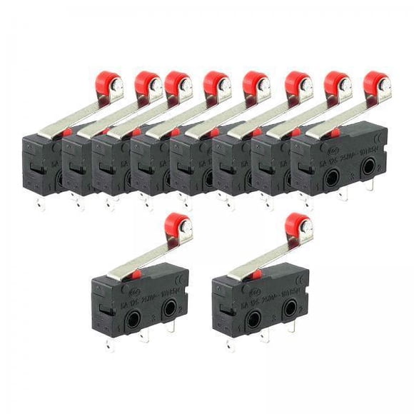 yuksok 4x10Pcs Micro Limit Switch kW12-n AC 125V-250V 5A for Automated Equipment Mill 4 Pcs