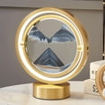 thumbnail image 3 of LED Sandscape Table Touch Lamp 3D Moving Sand Art Display Night Light Gift For Home Office Desk Decor, 3 of 13