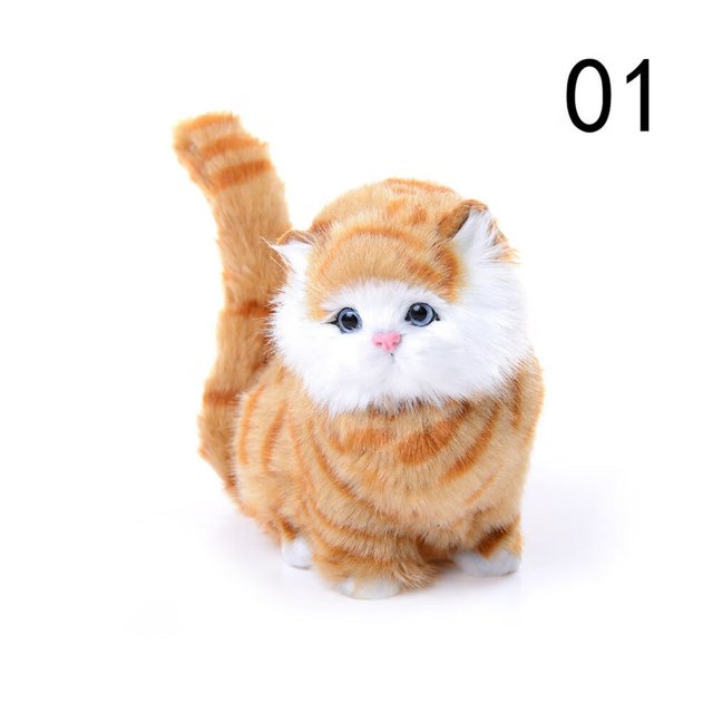 Jouets en Peluche Chat Électrique à Sons Doux pour Enfant