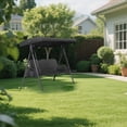 thumbnail image 5 of Housse de Remplacement pour Auvent de Balançoire d'Extérieur - Housse Supérieure 3 Places Robuste, Imperméable et Coupe-Vent pour Chaises Balançoire de Patio - Protection UV, Housse de Balançoire de Jardin Anti-Déchirure 75"x47"x7" pour Cour Arrière, Véranda, 5 of 5