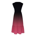 thumbnail image 5 of 2024 Longues Robes Maxi à Bretelles Spaghetti pour Femmes Été, Robes Maxi Sans Manches à Dégradé pour Femmes Grande Taille, Robes d'Été Décontractées à Col Rond pour la Plage, Robe Maxi Fluide à Étages pour Femmes, 5 of 5