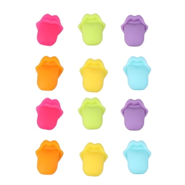 Shisuyan Wine Glass Markers Assorted Color 12Pcs 1.2x0.9x0.4in Silicone