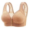 thumbnail image 1 of Full-Coverage Underwire Bra Women Seamless Bra Feature V-Neck Push-up Bra Style W-45 Khaki M, 1 of 2