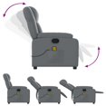 thumbnail image 3 of vidaXL Massage Recliner Chair Grey Faux Leather, 3 of 5