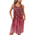 thumbnail image 1 of Ovzne Robes Grande Taille pour Femmes aux Formes Robe pour Femme Femmes Imprimé avec Poches Chemises de Nuit Sans Manches Vêtements de Nuit Chemise de Nuit à Plis devant Col Rond Nuisette Robe Maxi Grande Taille Pr, 1 of 5