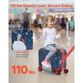 thumbnail image 2 of VEVOR Ride-on Luggage 18-inch Lightweight Kids Scooter Suitcase with Wheels, 2 of 9