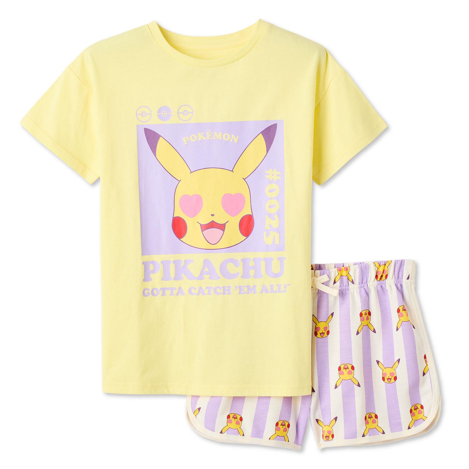 Ensemble 2 pièces Pikachu Pokémon pour filles