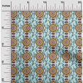thumbnail image 1 of oneOone Georgette Viscose Fabric Leaves & Floral Block Print Sewing Fabric BTY 42 Inch Wide, 1 of 4