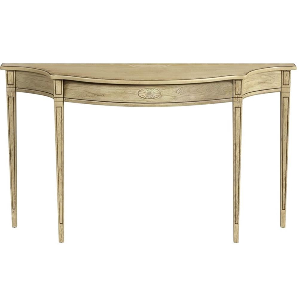 Butler Chester 54 Pouces L Table Console Traditionnelle en Bois Demilune - Beige Antique
