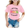 thumbnail image 1 of WEAIXIMIUNG T-Shirts pour Adolescentes T-Shirts pour Enfants Rentrée des Classes Graphique Manches Courtes Col Rond T-Shirt Lumineux et Confortable pour Garçons et Filles, 1 of 4