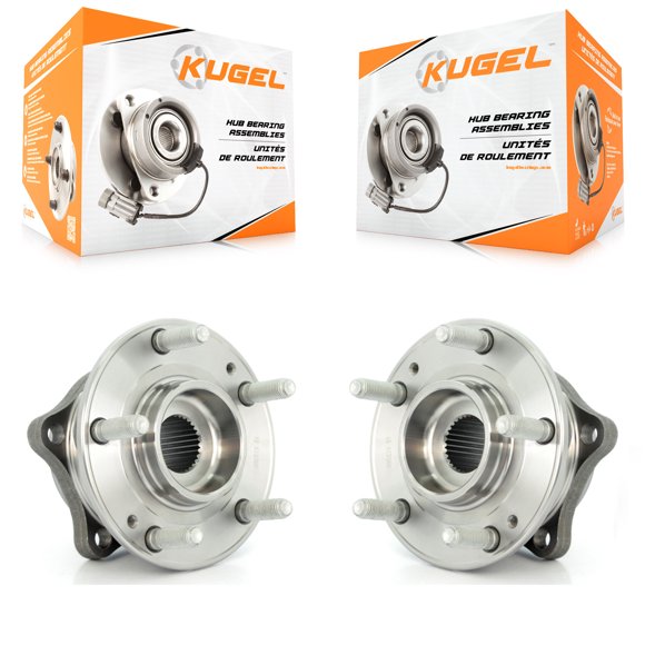 Kugel Front Wheel Bearing and Hub Assembly Pair for Car Hyundai Santa Fe Kia Sorento Sport Veracruz XL - Left Right Side (Driver Passenger) K70-100321