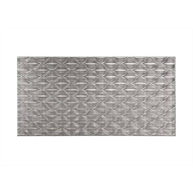 Fasade Shallot Crosshatch Silver Wall Panel 4' x 8'