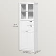 thumbnail image 3 of HOMCOM Armoire de Salle de Bain Moderne Haute, Armoire de Rangement de Cuisine, Blanc, 3 of 10