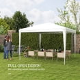 thumbnail image 4 of Outsunny Tente de Fête, Auvent de Gazebo Portable Abri pour Événements Blanc, 4 of 10