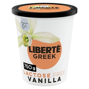 Liberte Greek 0% Lactose Free Yogurt, Vanilla, High Protein 750g