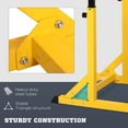 thumbnail image 2 of Soozier Adjustable Heavy Duty Dip Station Strength Training for Gym, Yellow, 2 of 9