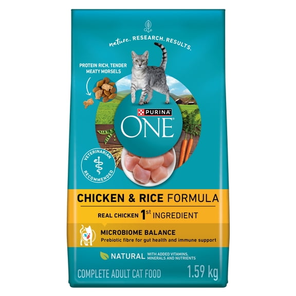 Purina ONE Poulet & Riz, Nourriture Sèche pour Chats 1.6kg