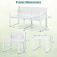 thumbnail image 3 of Costway Ensemble de Mobilier de Patio 5 Pcs avec 1 Causeuse, 2 Chaises de Patio et 2 Tables d'Appoint Blanc, 3 of 10