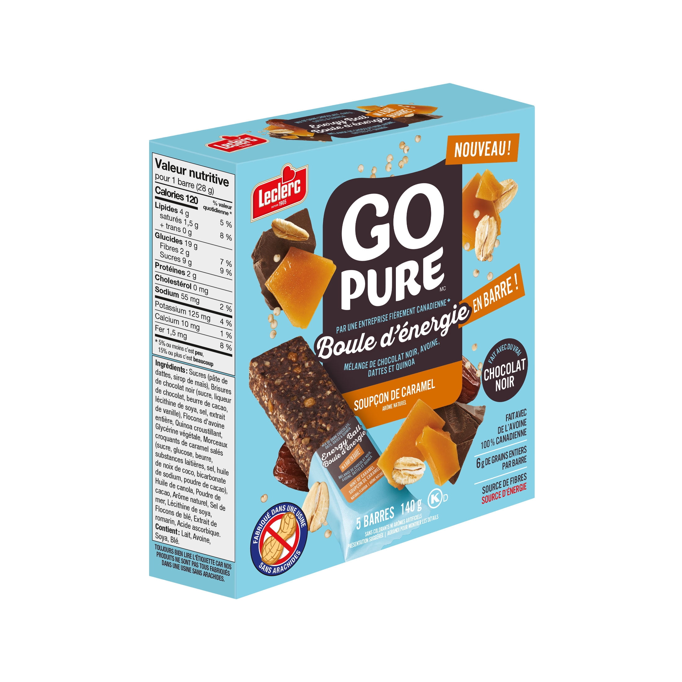 GO PURE ENERY BALL IN A BAR - HINT OF  CARAMEL
