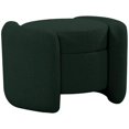 thumbnail image 1 of Meridian Furniture Horizon Green Boucle Fabric Ottoman, 1 of 10