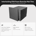 thumbnail image 2 of BalanceFrom Fitness 72 Sq Ft Interlocking EVA Foam Exercise Mat Tiles, Gray, 2 of 8