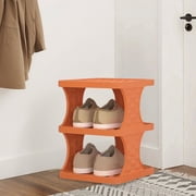 Amzcrzy Shoe Rack for Entryway, Shoe Organizer, Concise Shoe Rack Multi-Layer Household Doorway Shoe Storage Rack Dormitory Rental Room Shoe Storage Rack Concise Shelf Plastic Three Tier Shoe Rack