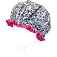 thumbnail image 3 of ORUYROP allydrew Bonnets de Douche Réutilisables pour Femmes Imperméables pour Cheveux Longs, Pensées Grises, 3 of 4