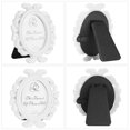 thumbnail image 1 of Dalazy Cadre Photo Floral Cadre Rond Cadre Photo Mural Blanc Support de Cadre Photo Décoration de Mariage, 1 of 9