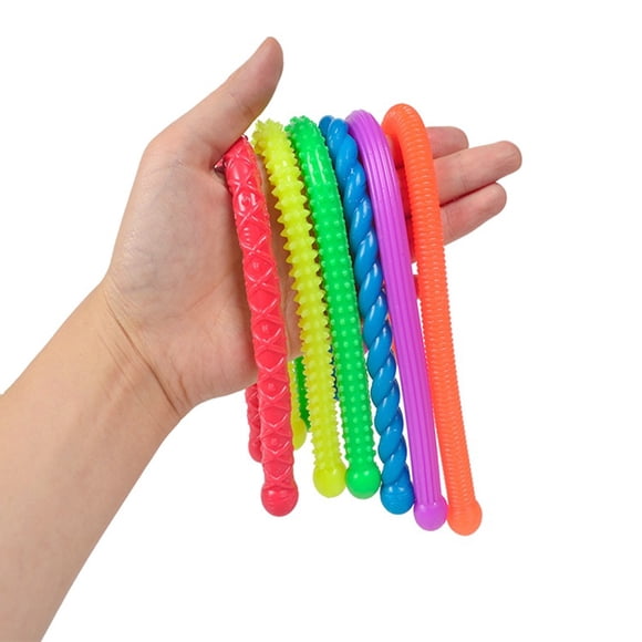 Jinsinto Sensory Toys - Calming textured stretchy cords and sensory toys for children with autism. Squeeze toys for adults and children. Ideal Toys for Autism - 6 Pack
