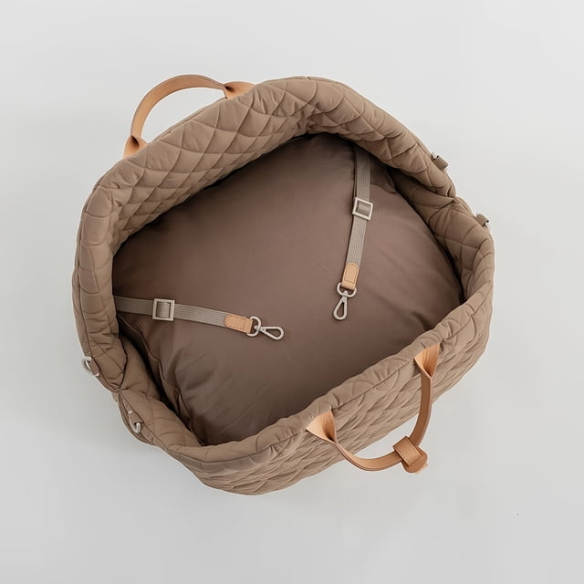 Estbridge Cozy Quilted for Dogs and Cats - Portable Safe-Insert Buckle Design with Chest Strap Ideal for Travel and Home Use Travel Carrier | Quilted Texture | Durable Handle Pet Tra